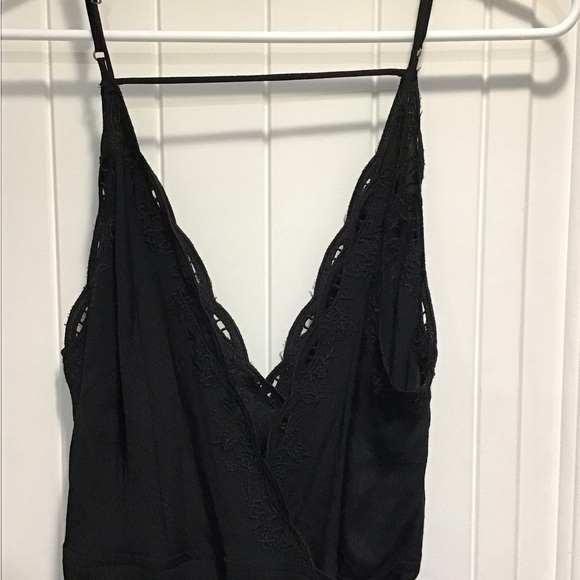 ASTR The Label Revolve Isabella Black Maxi Wrap Dress Embroidered Eyelet Size M - Picture 5 of 12